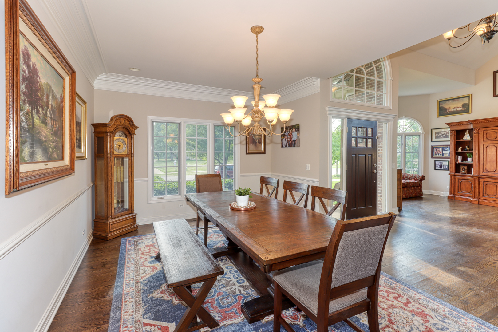 741 Merrill New Road Sugar Grove, IL 60554 - Photo 9 of 42 a view of a dining room with furniture window and wooden floor