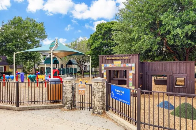a outdoor space with seating area
