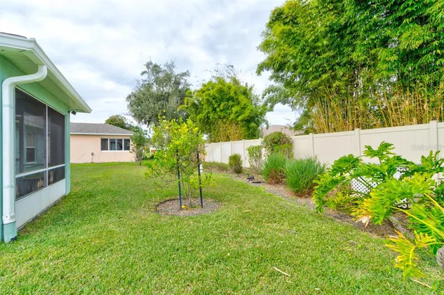 a view of a house with a backyard