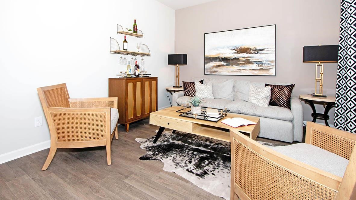 1734 Carter Daniel Drive Graham, NC 27253 - Photo 6 of 23 a living room with furniture and wooden floor