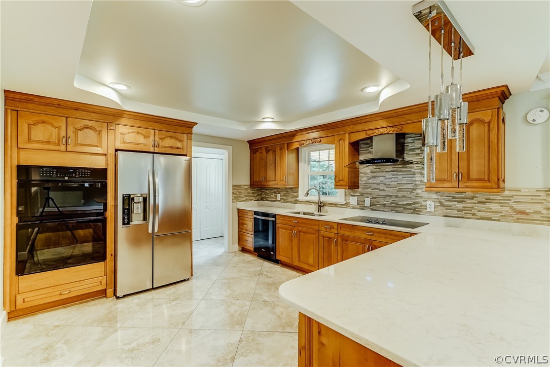 3918 Oxbridge Road North Chesterfield, VA 23236 - Photo 11 of 48 a large kitchen with stainless steel appliances granite countertop a refrigerator and a sink