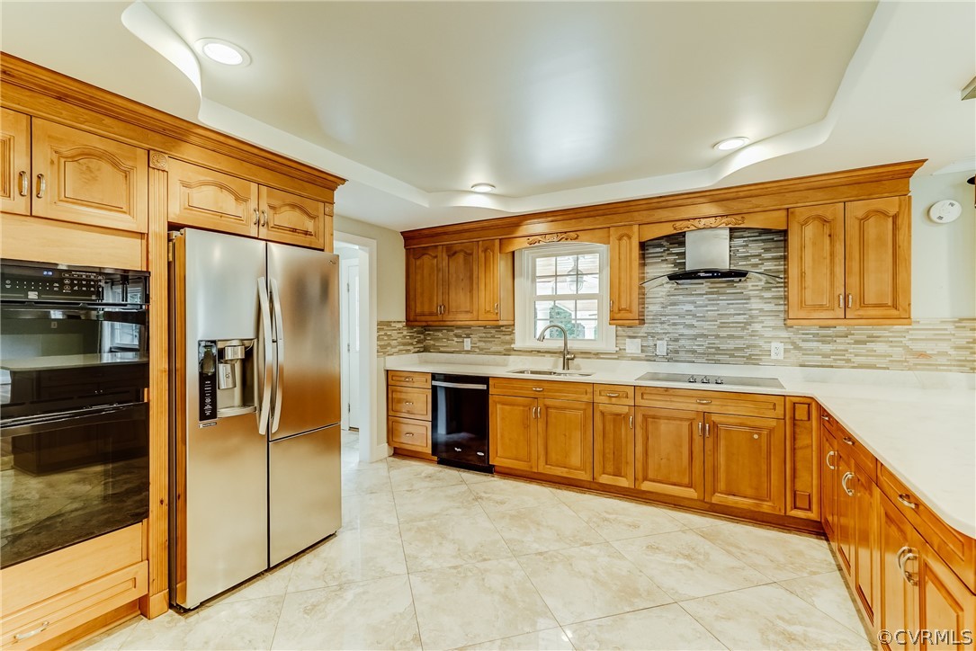 3918 Oxbridge Road North Chesterfield, VA 23236 - Photo 9 of 48 a large kitchen with stainless steel appliances granite countertop a refrigerator and a sink