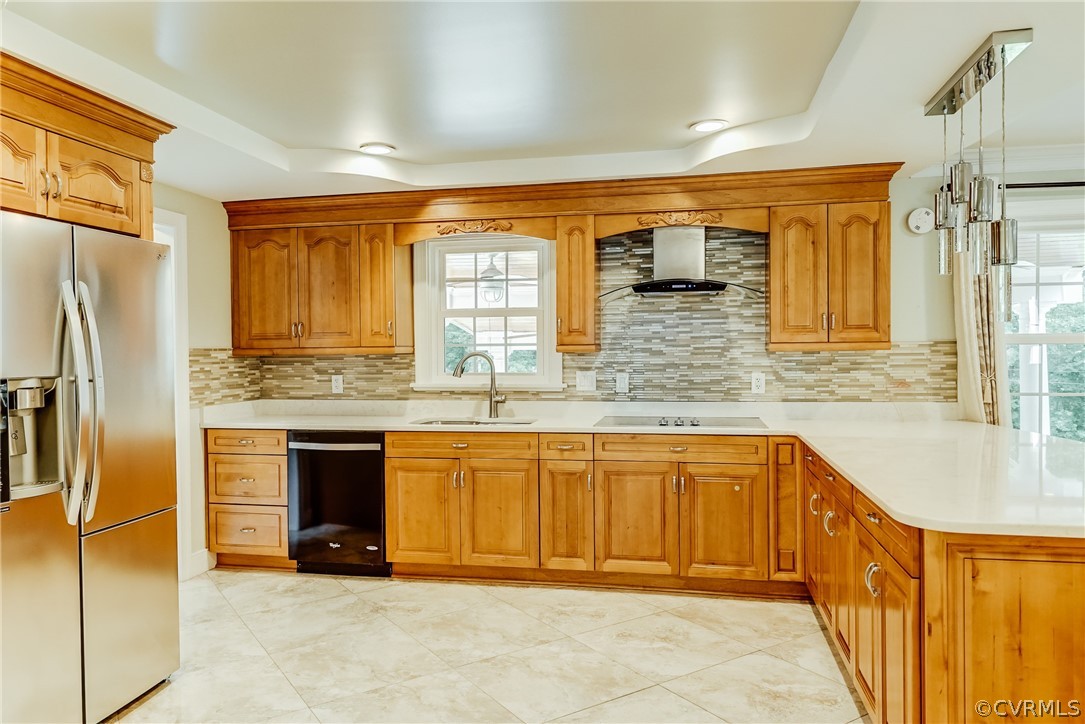 3918 Oxbridge Road North Chesterfield, VA 23236 - Photo 10 of 48 a large kitchen with granite countertop a sink stainless steel appliances and cabinets