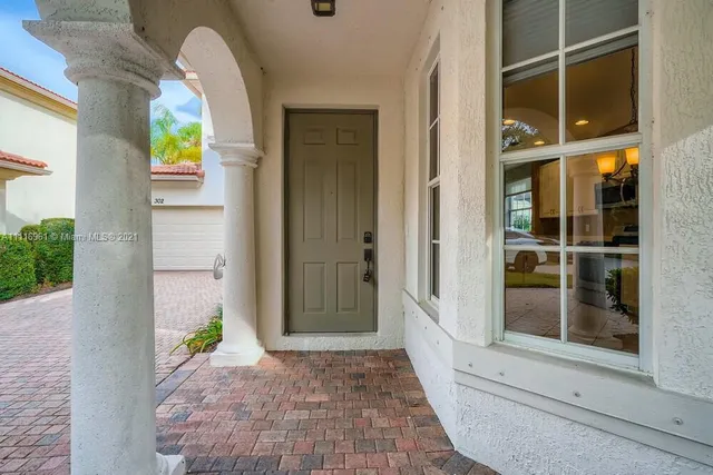 a view of front door of house