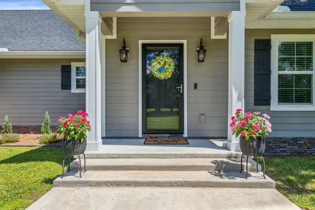 a front view of a house