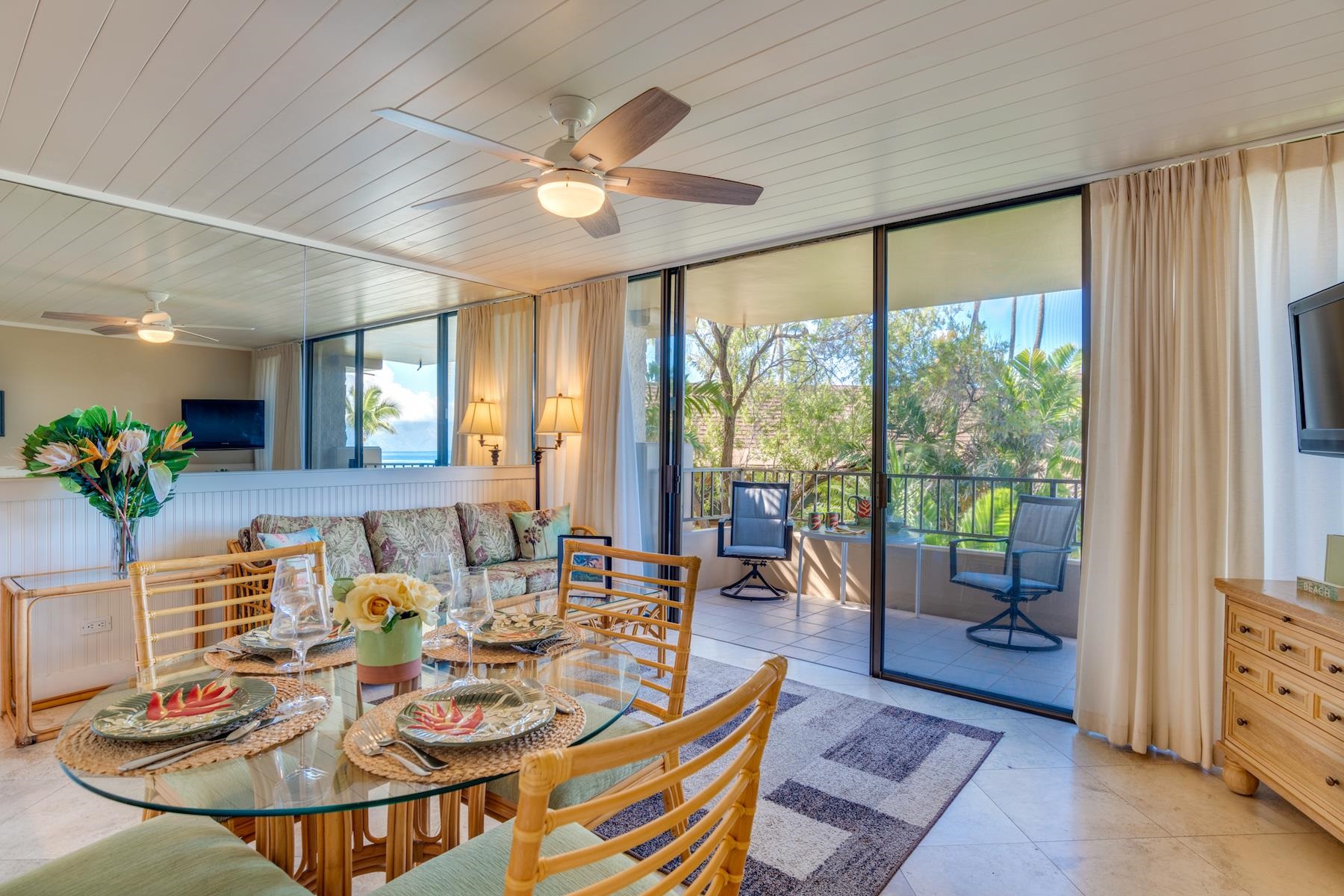 3601 Lower Honoapiilani Road, Unit 210 Lahaina, HI 96761 - Photo 11 of 25 a view of a dining room with furniture window and outside view