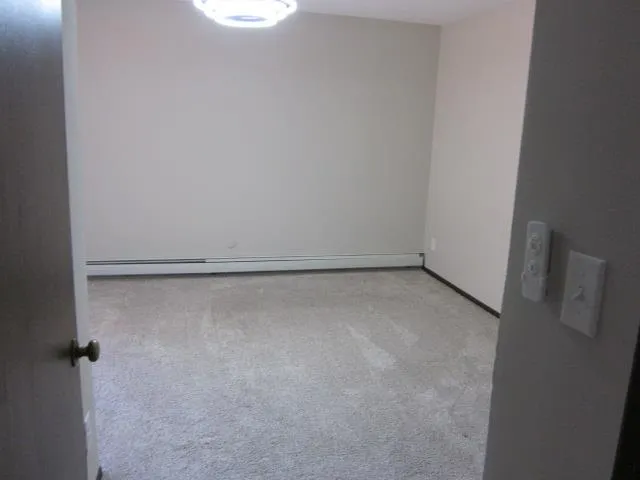 an empty room with a window