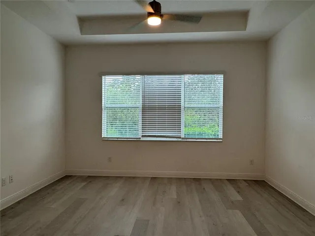 an empty room with a window