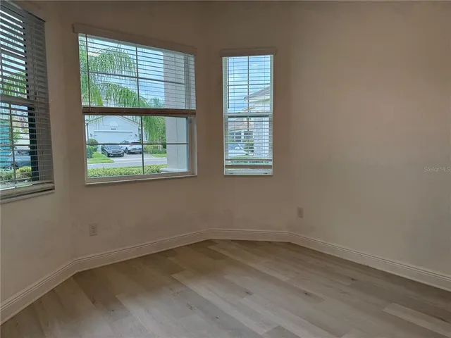 an empty room with a window