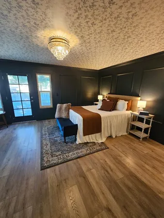 a living room filled with furniture