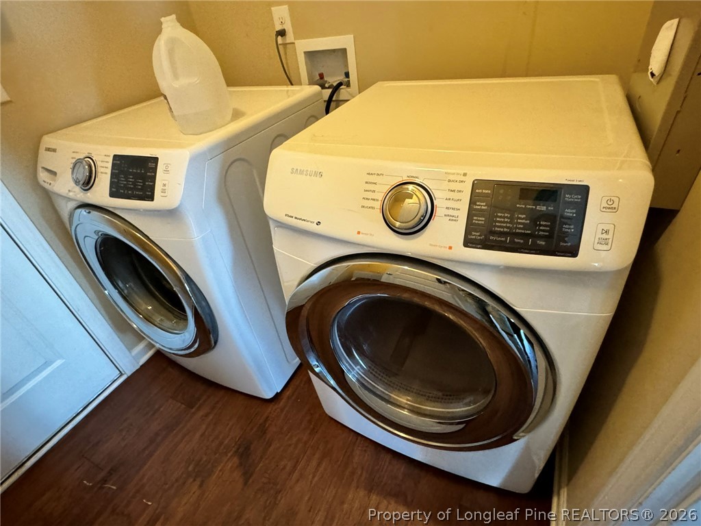 350 River Oak Street Spring Lake, NC 28390 - Photo 15 of 27 a utility room with dryer and washer