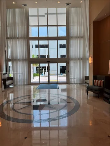 a view of hall with windows