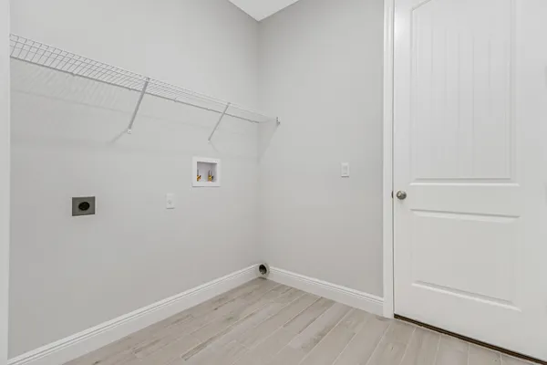 a view of a room with empty racks