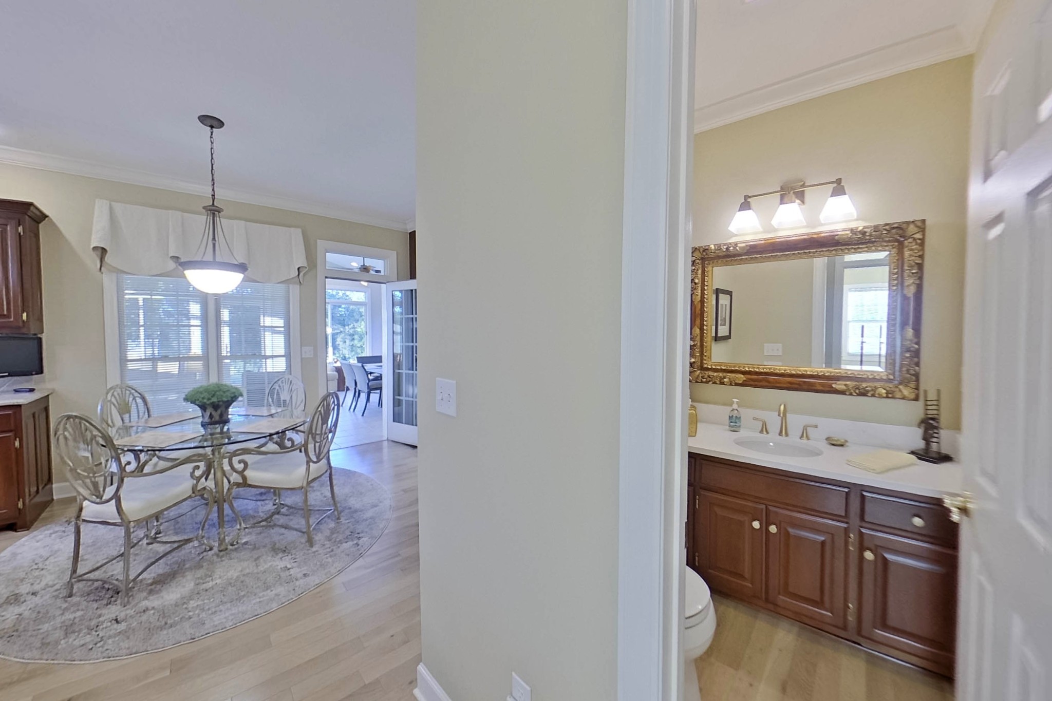 162 W Road Wartrace, TN 37183 - Photo 47 of 96 a spacious bathroom with a granite countertop sink a mirror and a bathtub