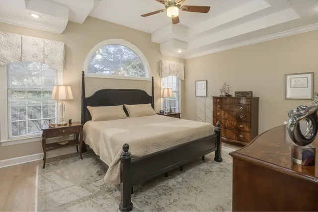 a view of a lake with a mountain in the background