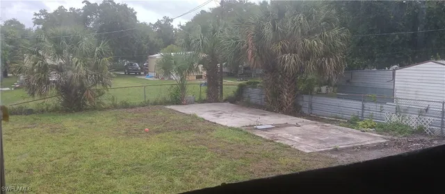 a backyard of a house