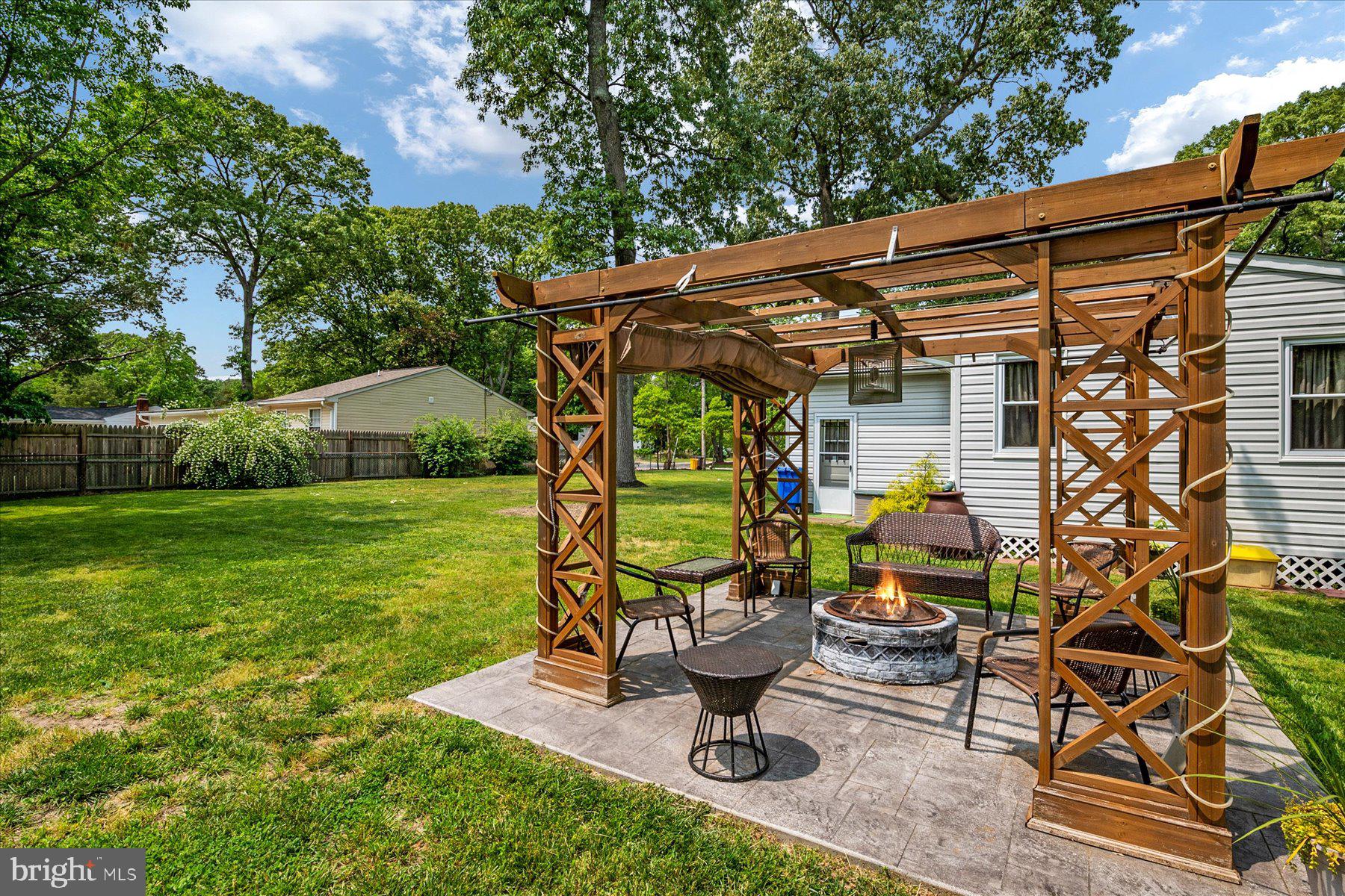 548 Sunset Knoll Road Pasadena, MD 21122 - Photo 29 of 39 Pergola and Fire Pit