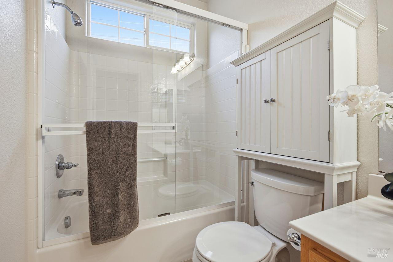 384 Mark West Commons Circle Santa Rosa, CA 95403 - Photo 34 of 44 a bathroom with a shower and a toilet