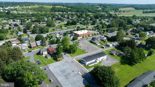 an aerial view of multiple house