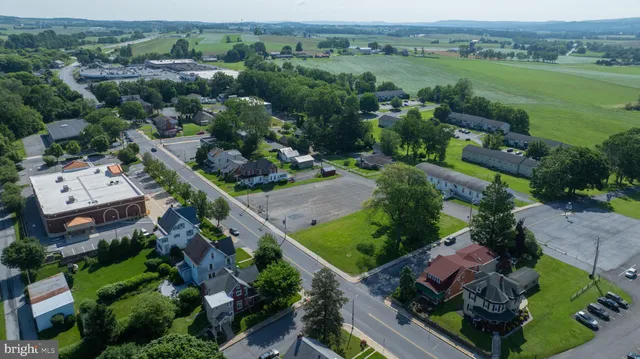 an aerial view of multiple house