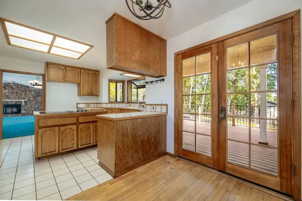 a view of a swimming pool with lounge chair