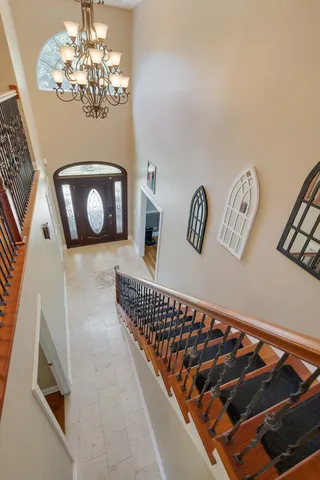 a view of entryway with wooden floor