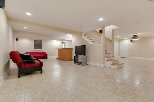 a view of room with furniture