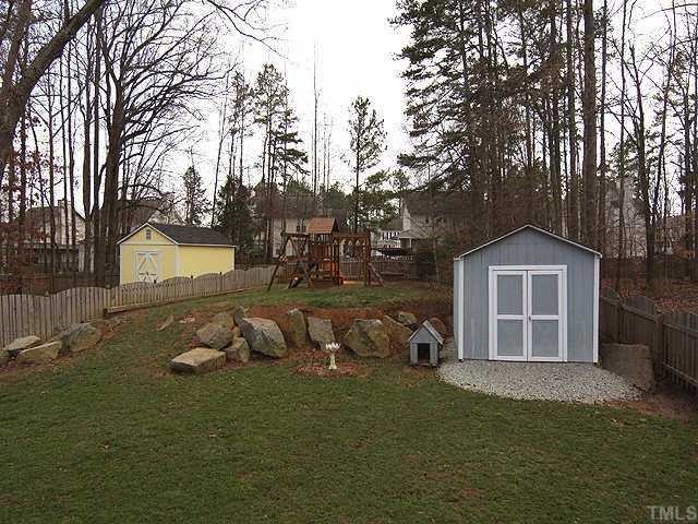 6 Round Spring Lane Durham, NC 27712 - Photo 10 of 12 Huge Backyard totally fenced is perfect for Childen and/or pets