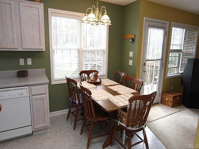 6 Round Spring Lane Durham, NC 27712 - Photo 12 of 12 Flowing floor plan shows Breakfast Area leading into Family Room