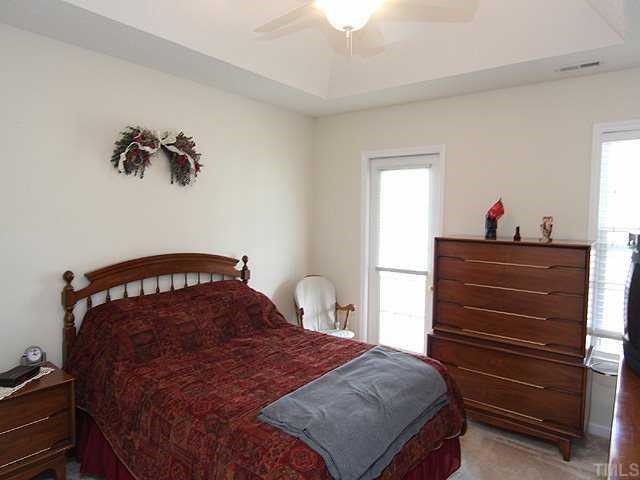 6 Round Spring Lane Durham, NC 27712 - Photo 6 of 12 Lovely Master Bedroom with Trey Ceiling and Ceiling Fan has its own Private Porch