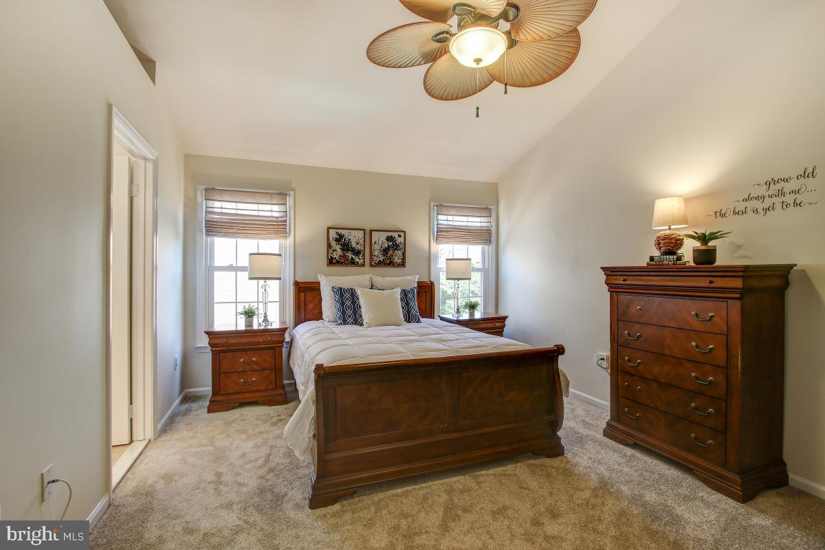 3856 Inverness Road Fairfax, VA 22033 - Photo 23 of 42 Master Bedroom with Ceiling Fan & Vaulted Ceiling