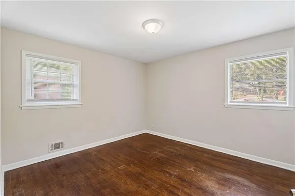 an empty room with a window