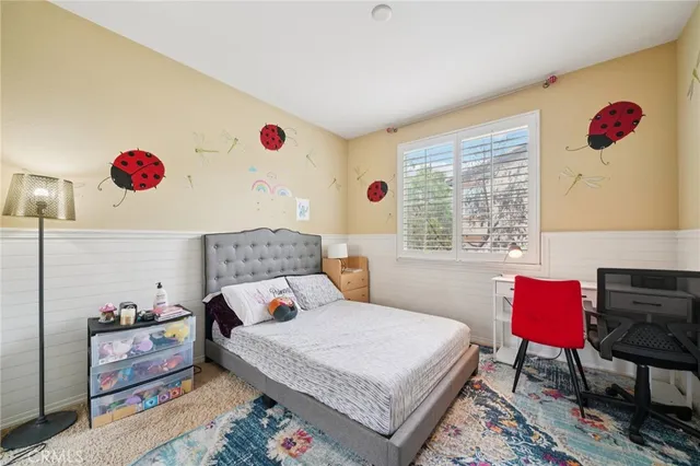 a workspace with furniture and a window