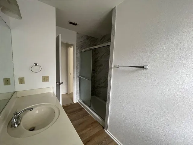 a bathroom with a sink and a tub