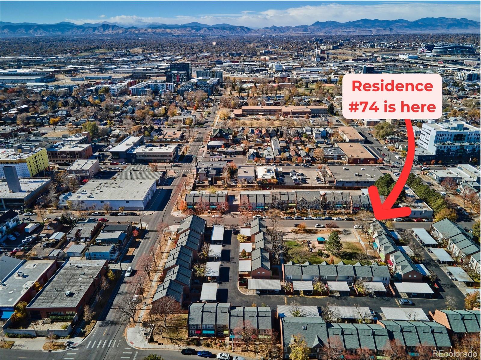 1150 Inca Street, Unit 74 Denver, CO 80204 - Photo 23 of 32 an aerial view of city