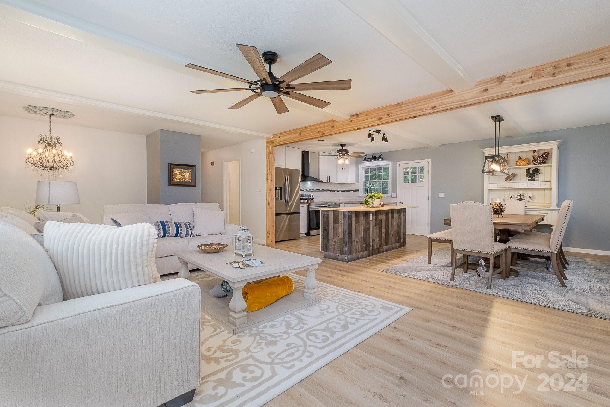 4081 Section House Road Hickory, NC 28601 - Photo 7 of 38 a living room with furniture and kitchen view