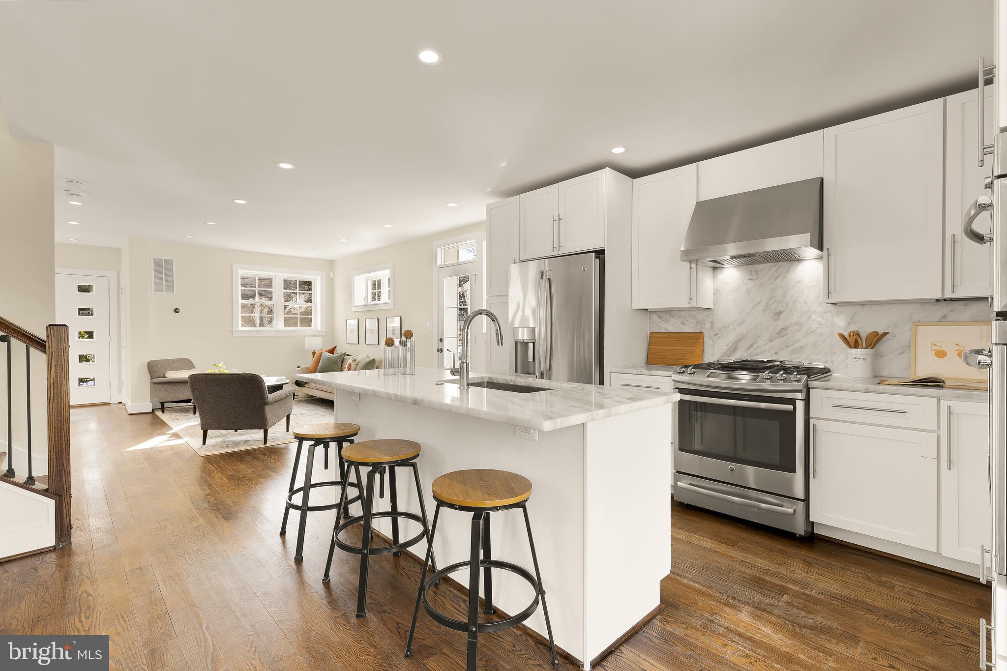 1822 Taylor Street Northeast Washington, DC 20018 - Photo 10 of 48 View from kitchen to family room