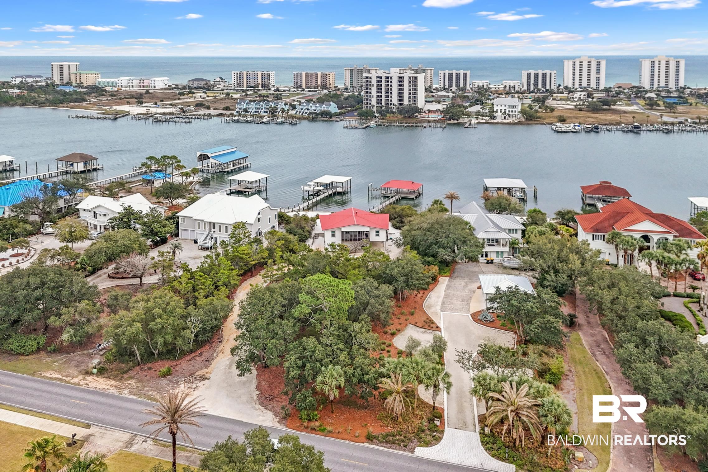 30388 River Road Orange Beach, AL 36561 - Photo 61 of 72 Bird's eye view featuring a view of city and a water view
