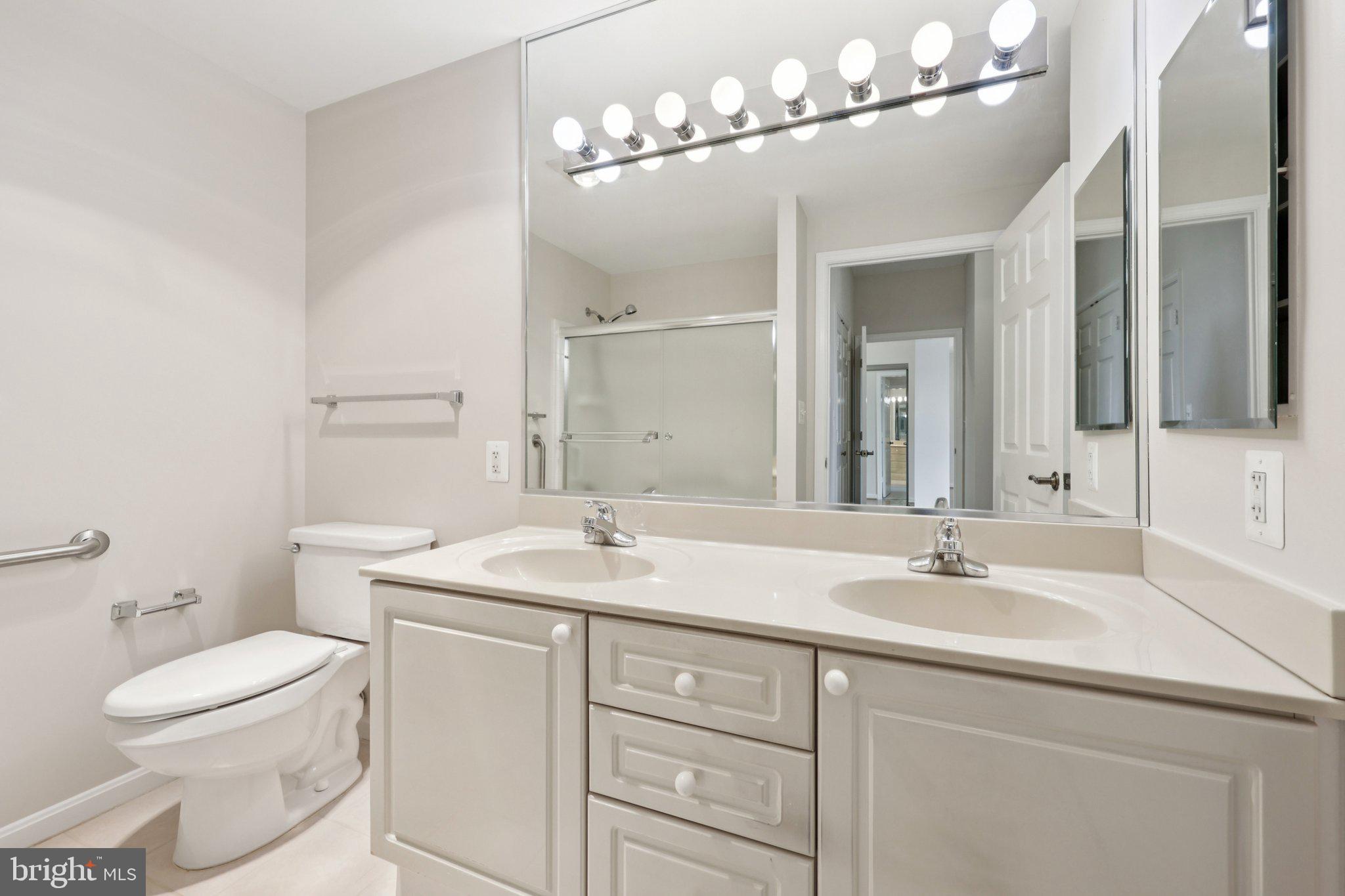 19375 Cypress Ridge Terrace, Unit 1111 Leesburg, VA 20176 - Photo 14 of 35 a bathroom with a sink a toilet and a mirror