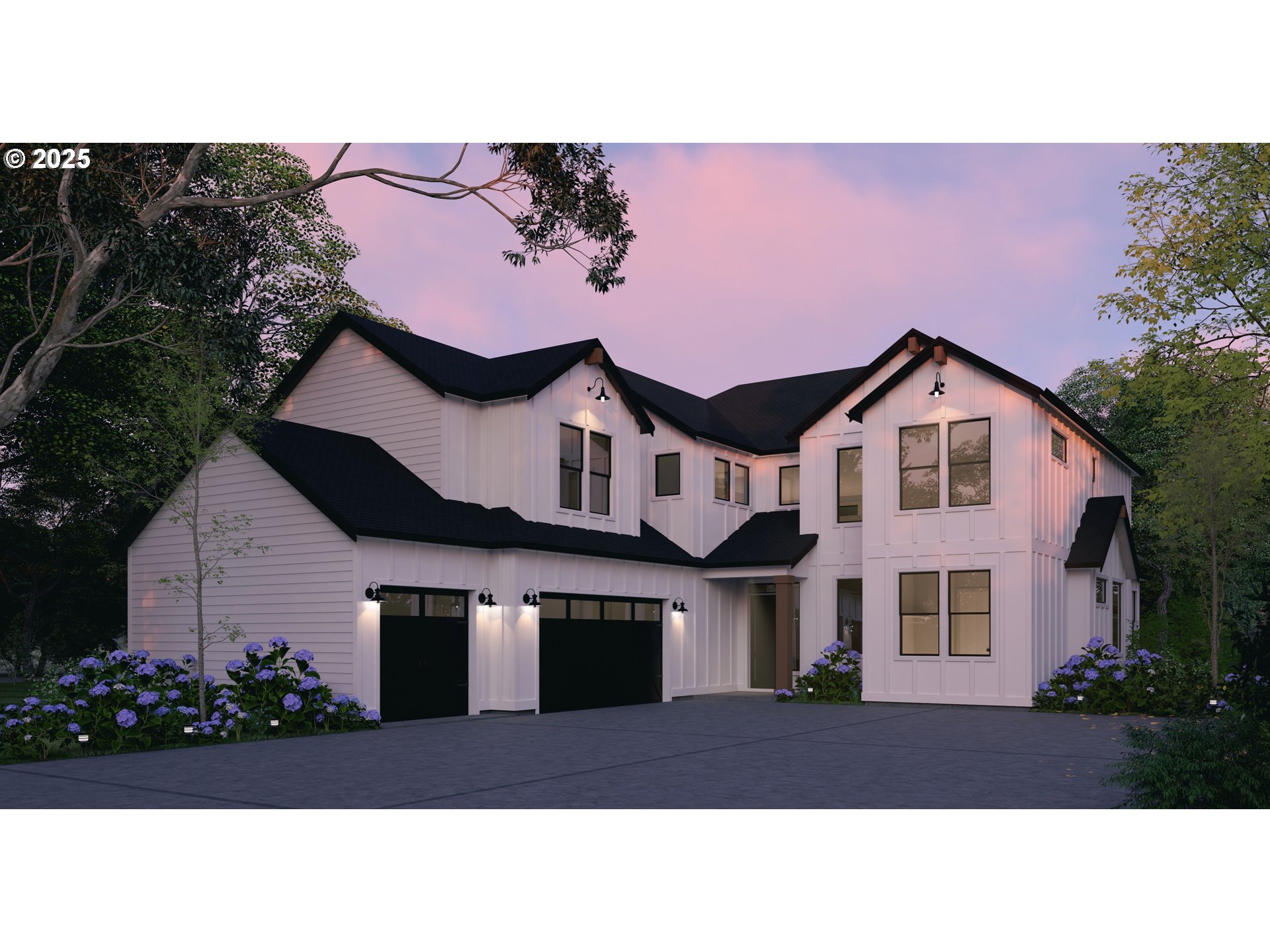 a house view with a garden space