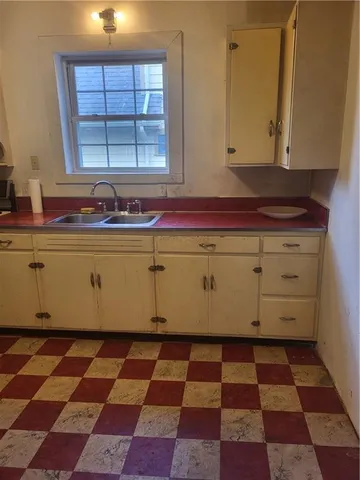 a close view of a black and white checkered floor