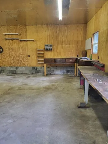 a room with gym equipment