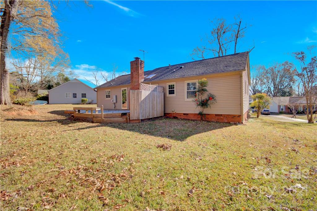 7243 Fox Hunt Road Charlotte, NC 28212 - Photo 32 of 34 a house view with a wooden fence