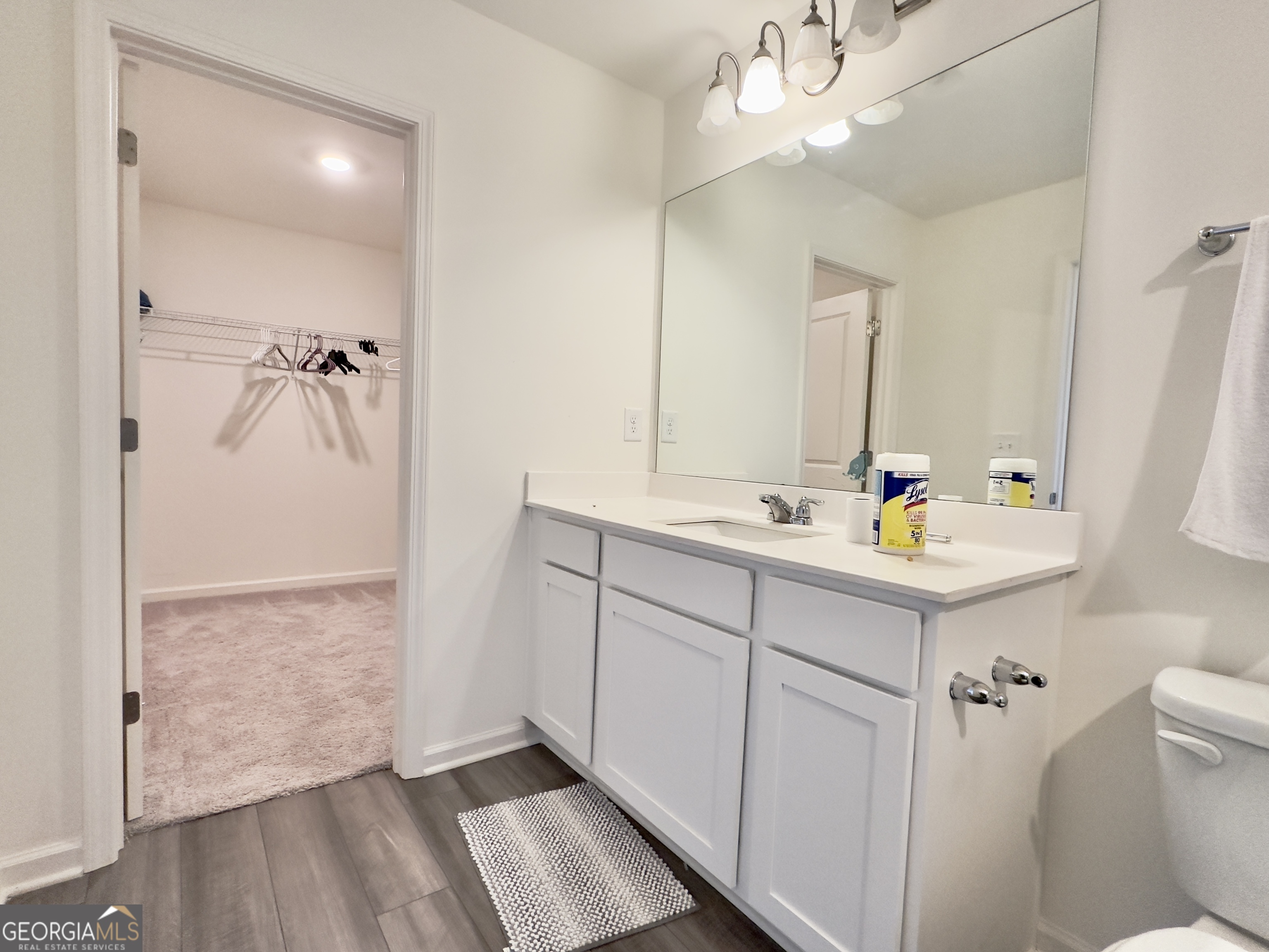 103 Ellicott Way Cartersville, GA 30120 - Photo 15 of 23 a bathroom with a sink a toilet a mirror and shower