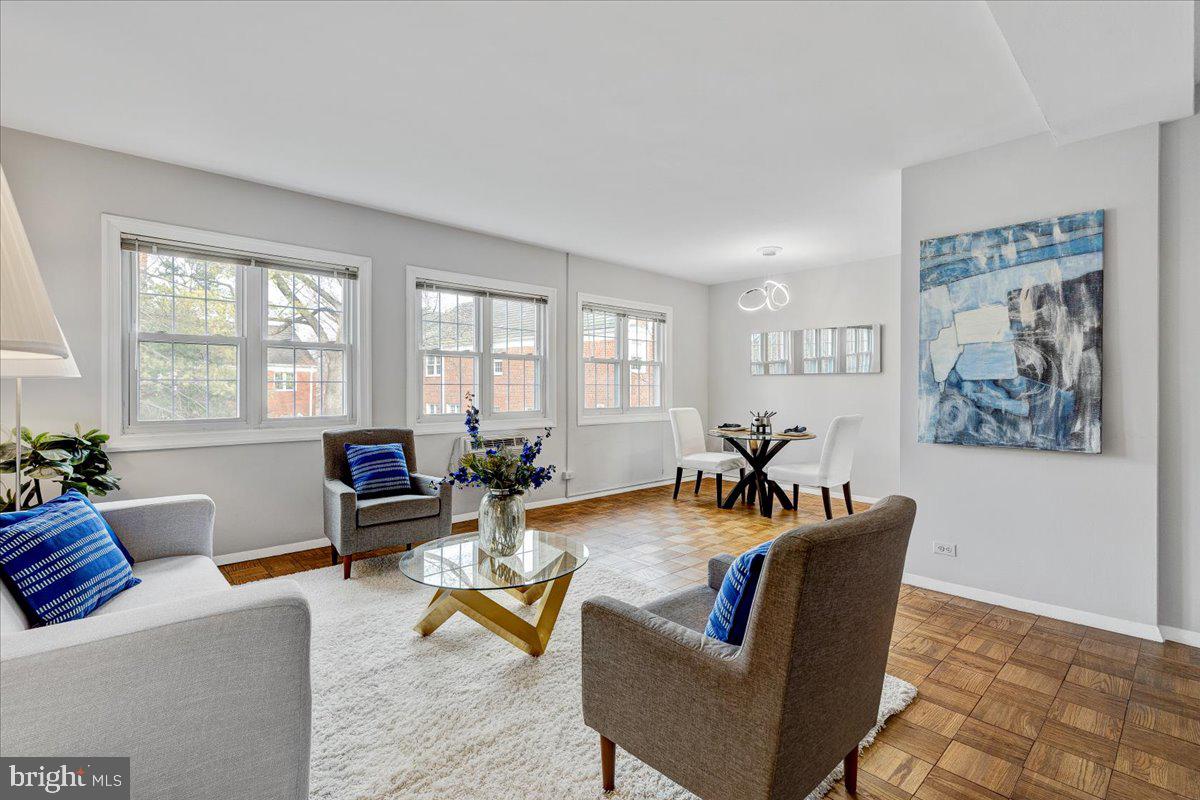 Freshly painted walls in  light filled living room