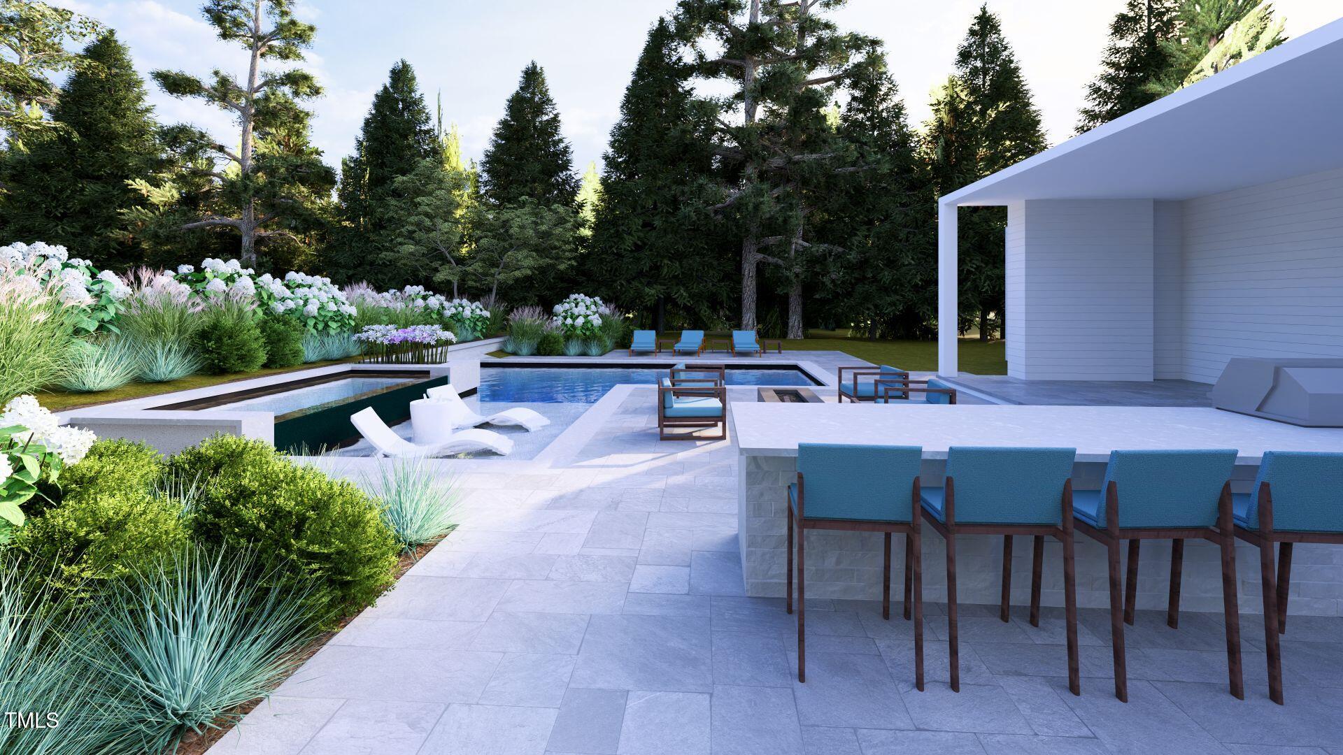 6820 Brixley Circle Raleigh, NC 27614 - Photo 6 of 35 a backyard of a house with table and chairs