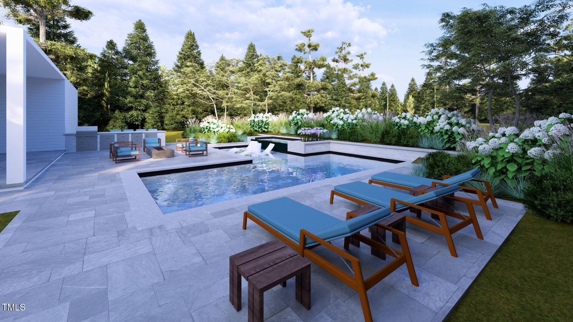 6820 Brixley Circle Raleigh, NC 27614 - Photo 7 of 35 a view of a backyard with sitting area