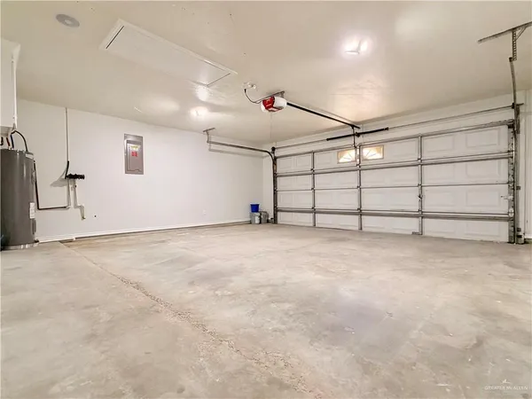 a view of a garage