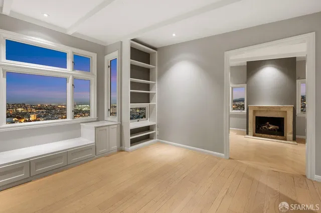 a view of a city with tall buildings