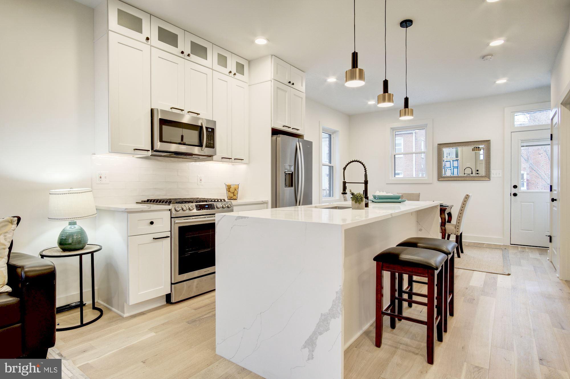 721 Roxboro Place Northwest Washington, DC 20011 - Photo 10 of 41 Custom kitchen with quartz countertops